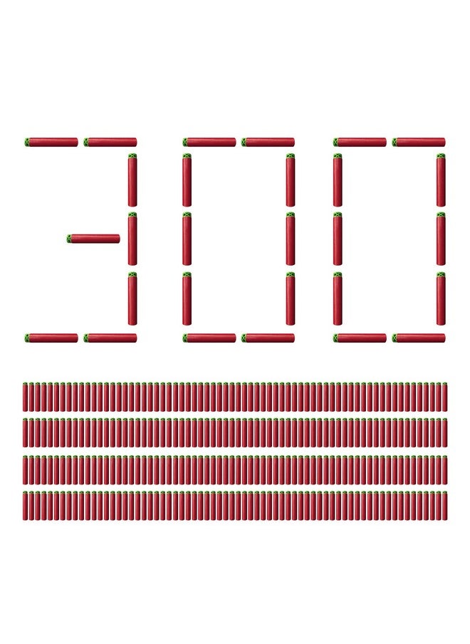 Dart Zone 300-Count Red Diamond Chili Universal Foam Dart Refill Box, Toy Foam Dart Blaster Refills With 300 High-Performance Red Darts  - Image 1