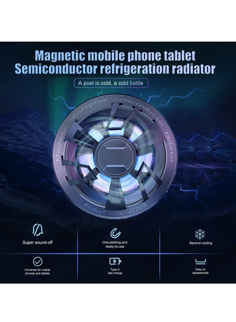 Semiconductor Refrigeration Phone Gaming Cooler Fan [Magnetic Suction Design] For iPhone/iPad/Tablet/Switch/Phone Radiator Portable - MagSafe Compatible - Image 2