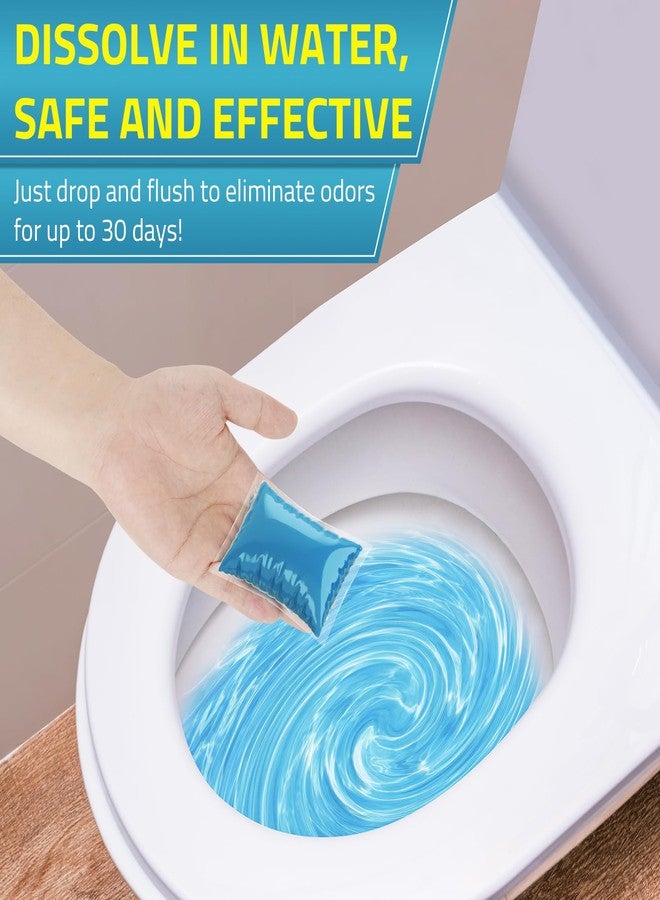 PAULINN RV Toilet Treatment Drop Ins, 50 Packs Holding Tank Deodorizer for RV Black & Grey Water Tank Camper Marine Boat Camping Portable Porta Potty Chemicals Break Down Waste, Septic Tank Safe, Blue - Image 5
