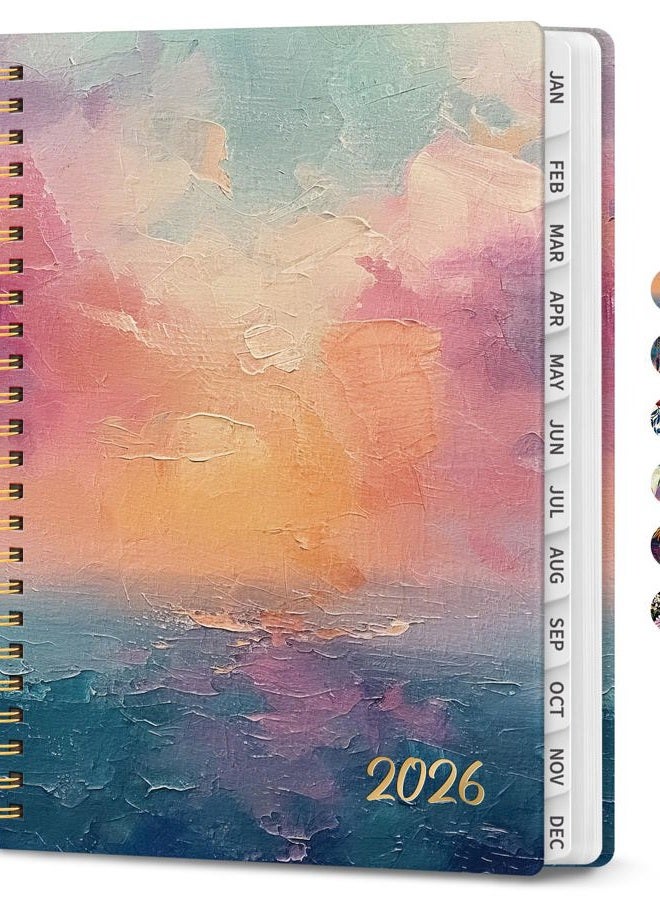 Taja 2026 Planner, Aesthetic Weekly and Monthly Planner for Women, Jan 2026 to Dec 2026, Hardcover 2026 Calendar Book with Monthly Tabs, Inner Pocket, Perfect for Office Home School - A4 (8.5" x 11 - Image 1