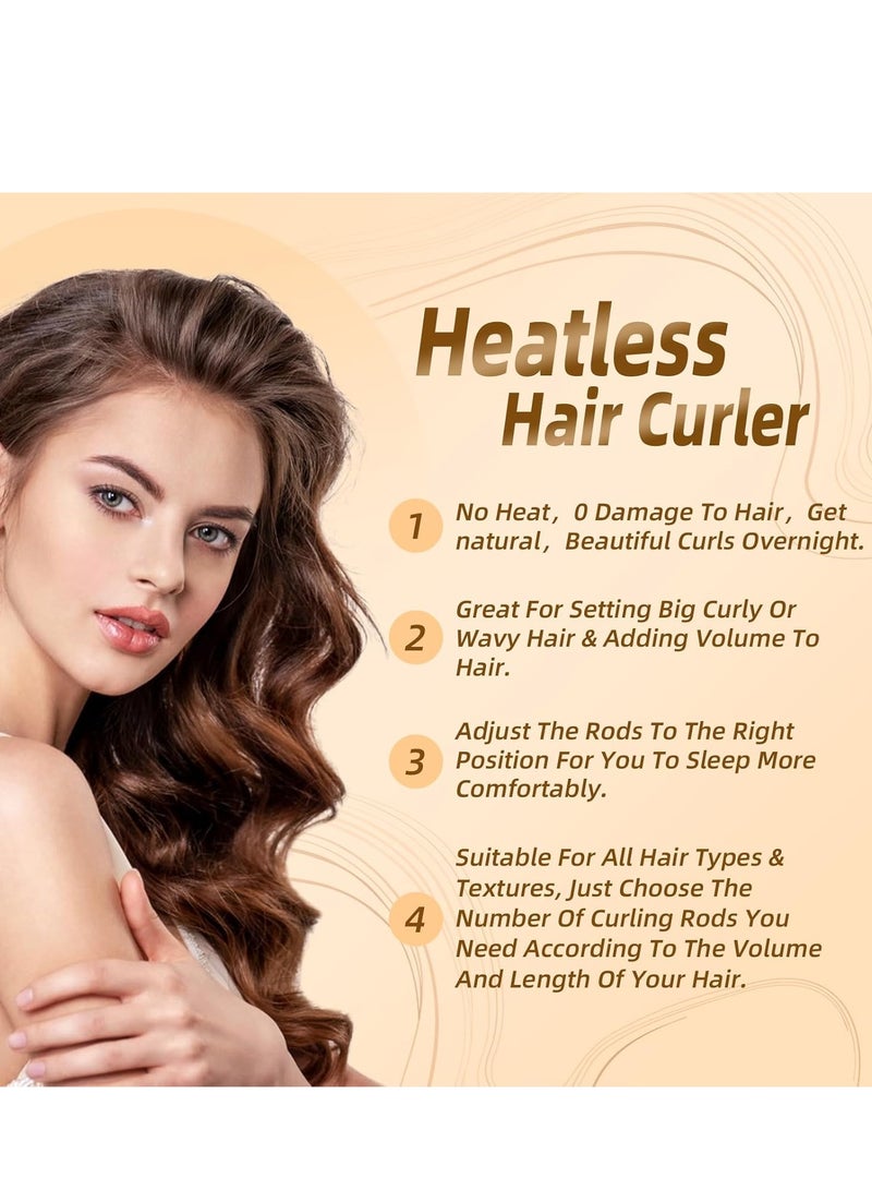 general Satin Heatless Hair Curler Set - Heatless Curls Overnight, Hair Rollers for Soft Curls u0026 Frizz-Free Styling, No Heat Curlers To Sleep in, Curling Rod Headband - Image 5