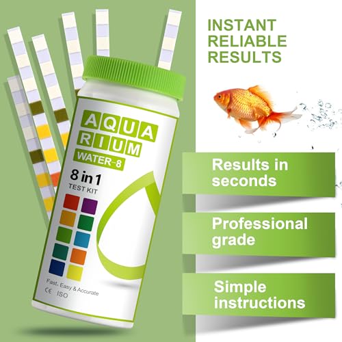 AAwipes Aquarium Ammonia Test Strips 8-in-1 |100 Strips | Quick & Accurate Water Testing for Freshwater & Saltwater Tanks -Test pH, Carbonate, Alkalinity, Hardness, Chlorine, Nitrite, etc. (K02-100) - Image 2