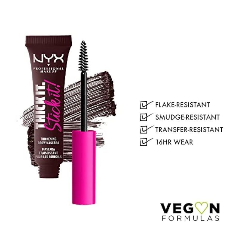 NYX Professional Makeup Thick It. Stick It! Brow Mascara, Tints & Thickens with 16hr Wear, Espresso - Image 2