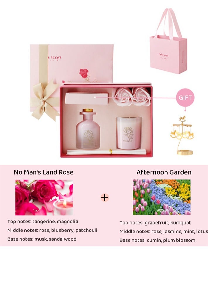 KINGMAZI Gifts For Girls, Scented Candle Gift Box, Soy Candle Scented Candle Gift Box Set, Suitable For Birthday Gifts, Weddings, Party Souvenirs, Bathrooms, Yoga (Rose) - Image 2