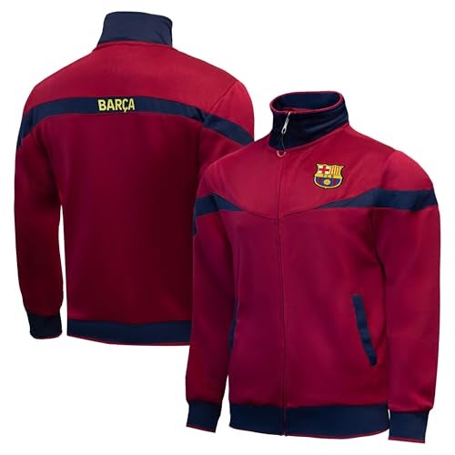 Icon Sports Officially Licensed FC Barcelona Soccer Track Jacket - Unisex Kids - FCB39TJ Burgundy YM - Image 2