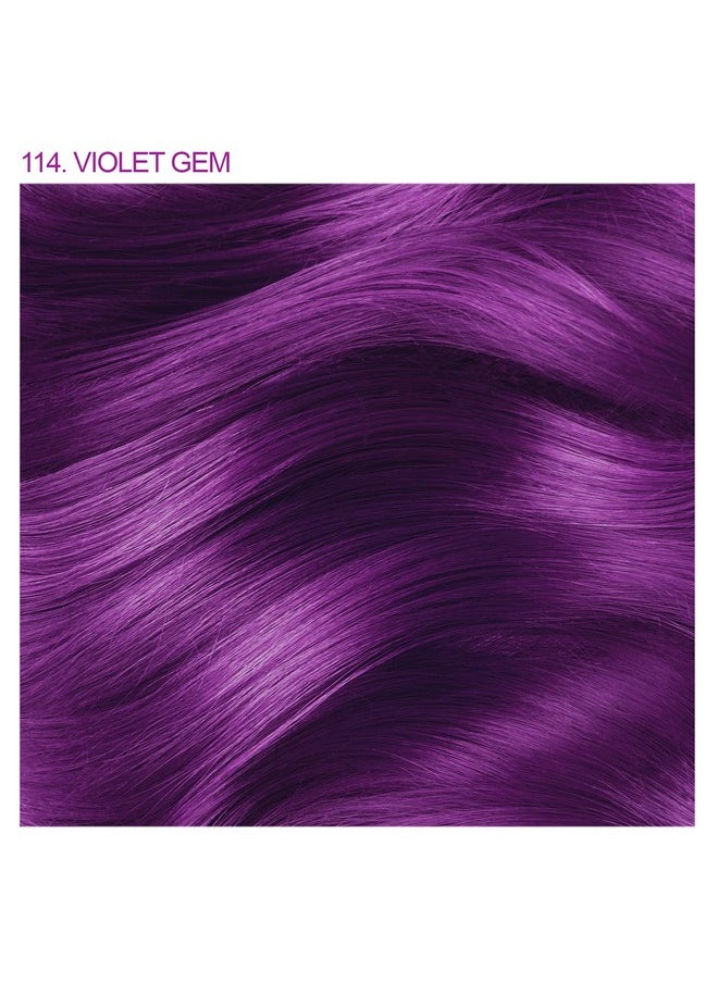Adore Semi Permanent Hair Color Vegan And Crueltyfree Hair Dye 4 Fl Oz 114 Violet Gem (Pack Of 1)  - Image 3