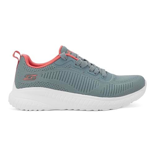 Skechers Womens BOBS Squad Chaos Blue Coral Casual Sneakers - Image 1