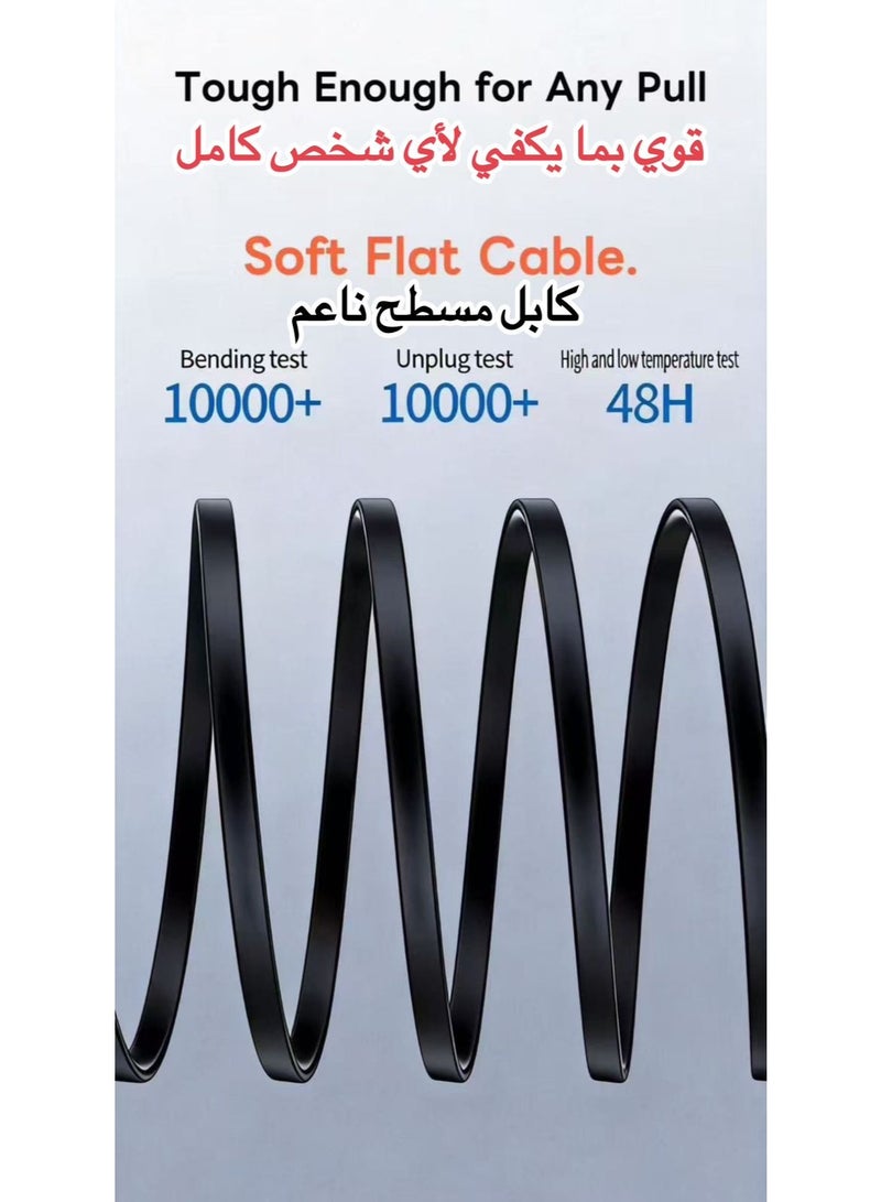 Rofee 506 C 100W 1 Meter TYPE C to TYPE C Cable,Retractable Portable Type C Fast Charging Cord Compatible with iPhone and Samsung Galaxy Series (Black) - Image 4