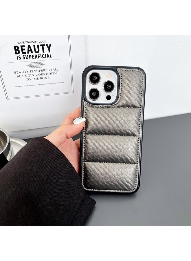 Zaboon Case For iPhone 12 Pro Carbon Fiber Texture Down Jacket Phone Case - Image 2