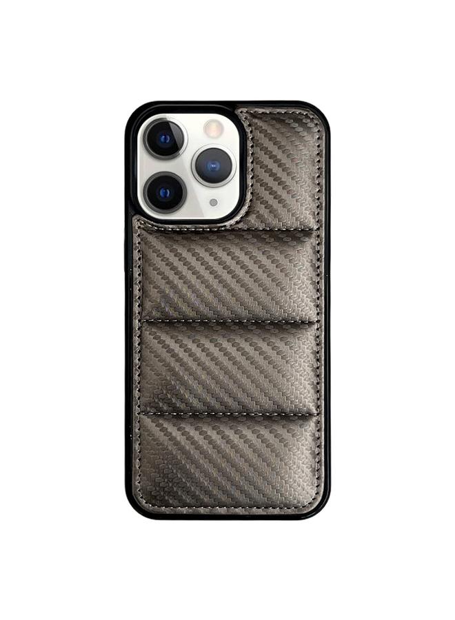 Zaboon Case For iPhone 12 Pro Carbon Fiber Texture Down Jacket Phone Case - Image 1