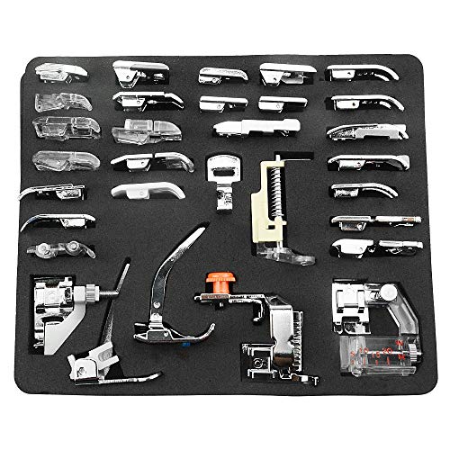 TOVOT 32 PCS Domestic Sewing Machine Presser Feet Set for Singer Brother Janome and KenmoreBabylock Low Shank Sewing Machines - Image 1