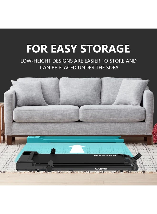 Maston Walking Pad Under Desk Treadmill With Led Display & Remote Control, Portable Treadmills Motorized Running Machine For Home Office Use, 1-12Km/H 120Kg Capacity - Image 3