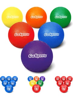 GoSports Inflatable Dodgeballs  Choose 5 Inch or 7 Inch No Sting Balls  Set of 6 Includes Ball Pump  Mesh Bag