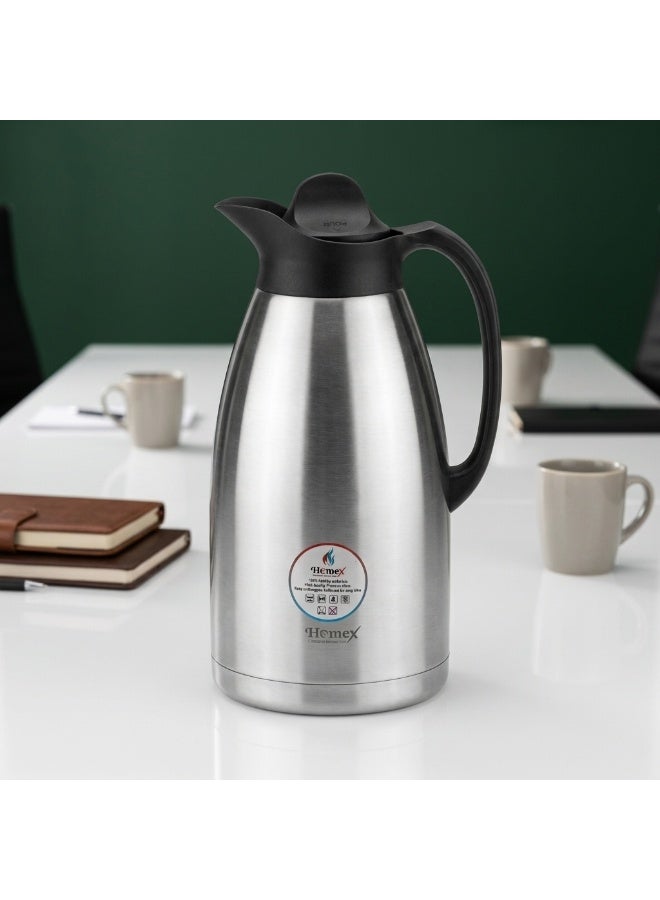 Homex Stainless Steel Tea Coffee Vacuum Flask Thermos 3L, Double Wall Insulation Hot Cold Water/Tea/Coffee Flask BPA-Free Leak-Proof for Home Office Outdoor - Image 3