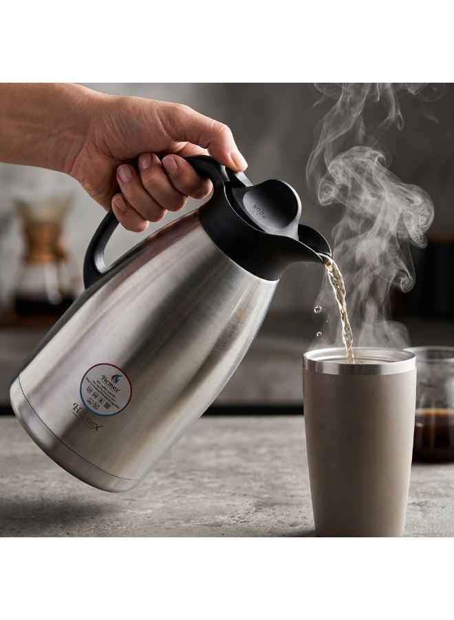 Homex Stainless Steel Tea Coffee Vacuum Flask Thermos 3L, Double Wall Insulation Hot Cold Water/Tea/Coffee Flask BPA-Free Leak-Proof for Home Office Outdoor - Image 1