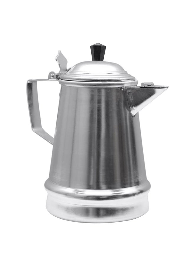 AL SANIDI AAbu Taj, Aluminum milk pot, Indian coffee pot, Silver, Size 15 Cm  - Image 1