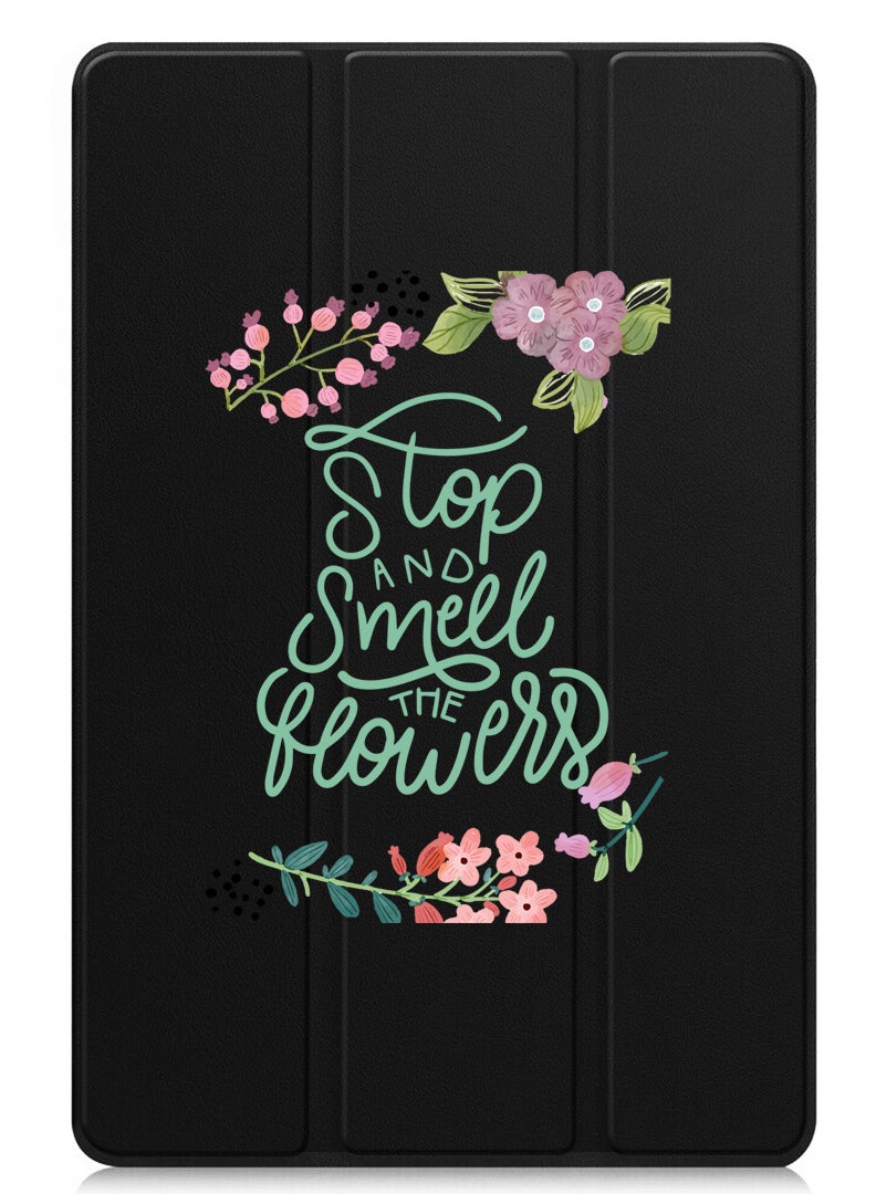 Theodor Protective Flip Case For Huawei MatePad SE 11 (2024) With Trifold Stand Auto Wake Sleep Shockproof Cover Stop & Smell Flowers - Image 1