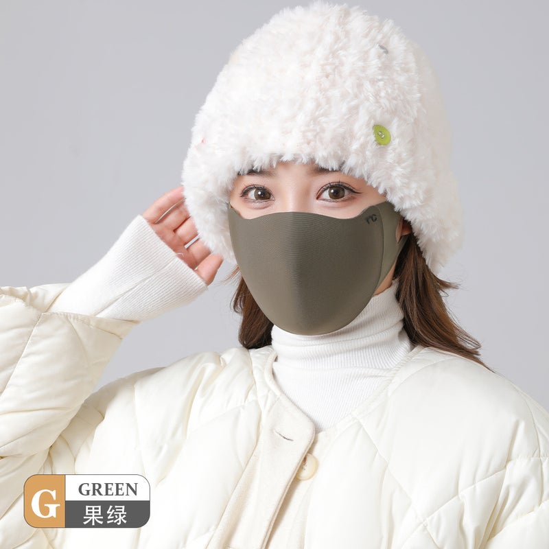 Winter Warm Fashion Mask for Women Silver gray  - Image 4