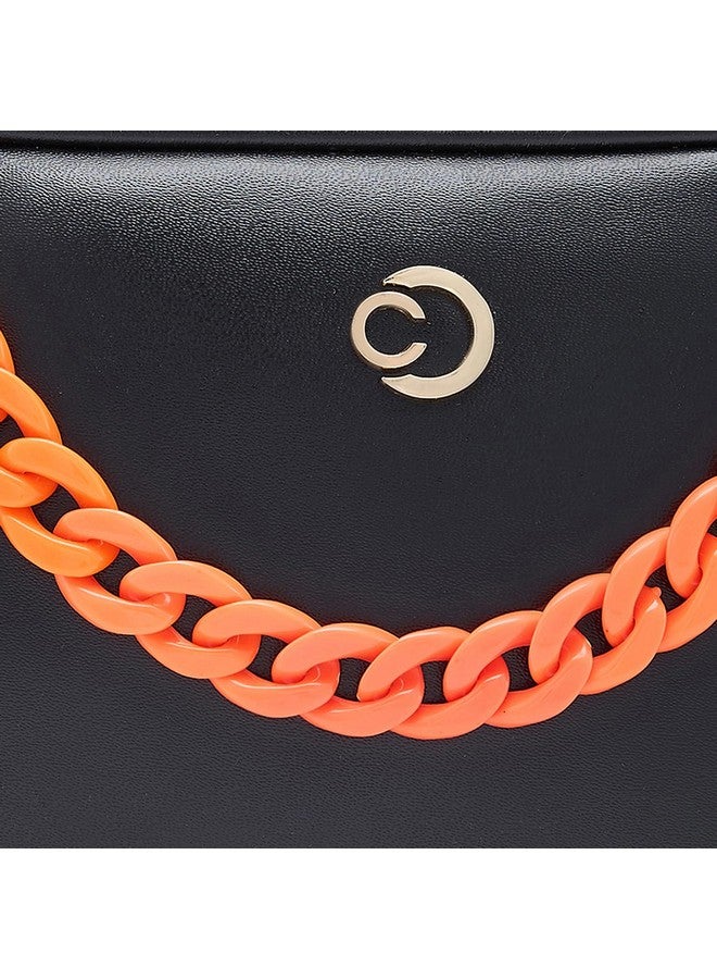 Caprese Perline Sling Bag, Black-Medium | Self Designed Handbag for Women | Adjustable Strap & Spacious Interiors | Perfect Ladies Purse for Carrying Everyday Essentials & Travel Need - Image 3