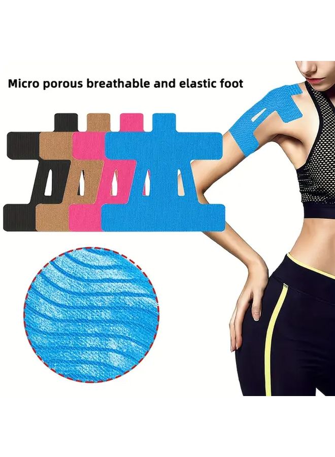 Beige Kinesiology Tape Pre Cut Strips For Shoulder Pain Support And Muscle Stabilization - Image 1