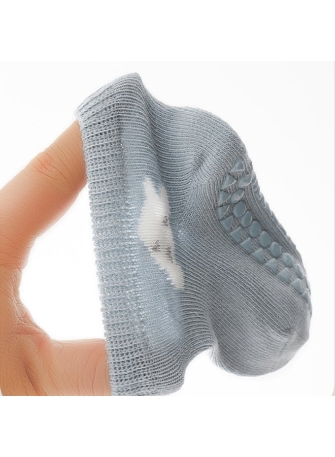 Baby Crawling Knee Pads and Anti-Slip Floor Crawl Socks Set For Toddlers,DarkGray,S - Image 4