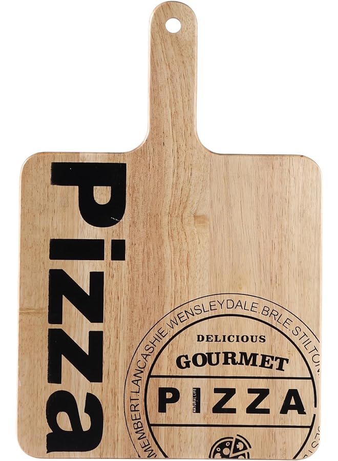 بيرجنر بيتزا جورميه خشبية مستطيلة طبيعية بمقبض 45 × 30 سم، BG4925 - Image 1