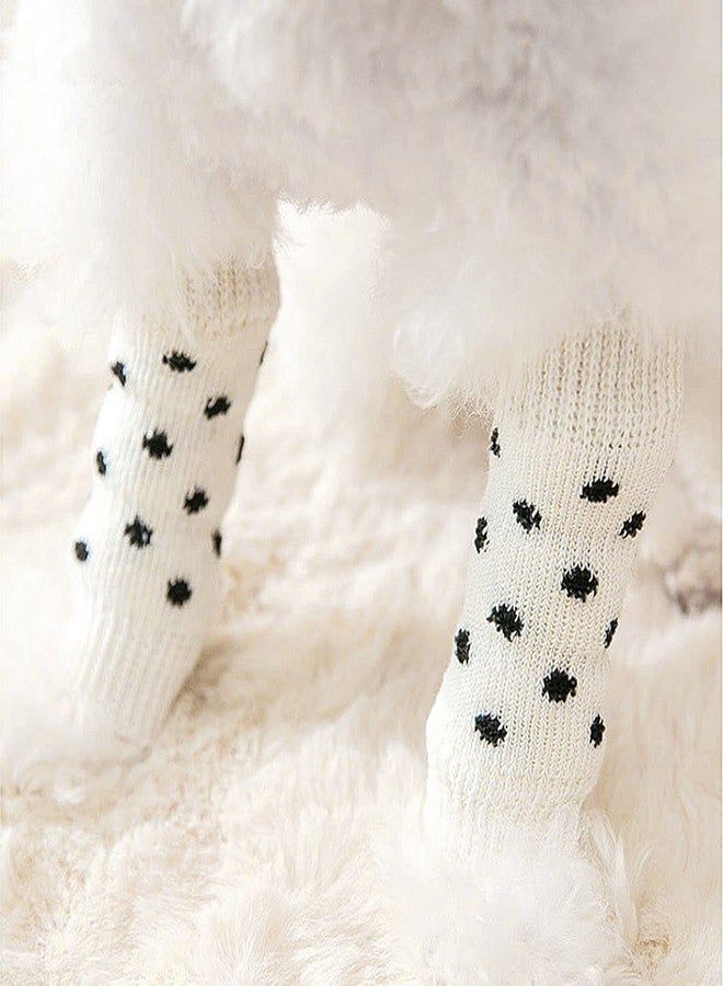 Estink Pet Dog Elbow Protector, Pack of 4 Cute Polka Dot Comfortable High Stretch Dirt Pet Elbow Protective Sleeve Pet Joint Socks for Dogs Pet Supplies (S) - Image 2