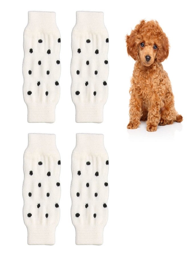 Estink Pet Dog Elbow Protector, Pack of 4 Cute Polka Dot Comfortable High Stretch Dirt Pet Elbow Protective Sleeve Pet Joint Socks for Dogs Pet Supplies (S) - Image 4