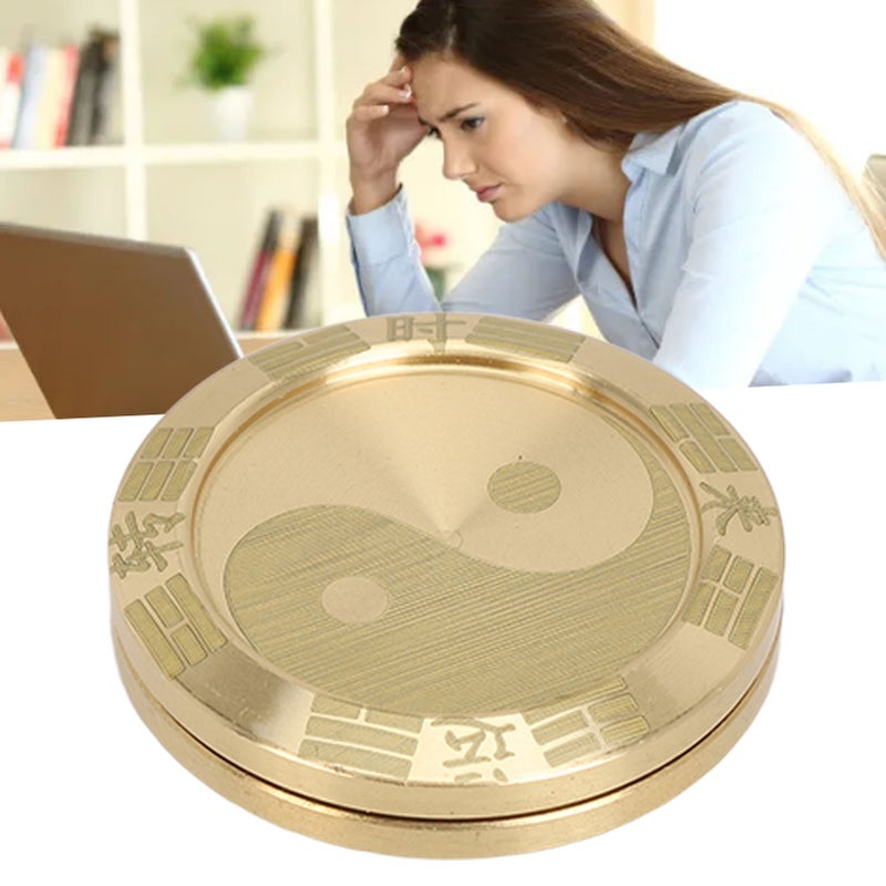 Slider Lucky Coin Metal Decompression Portable Tai Chi Cycle Slider Lucky Coin for Daily Life - Image 3