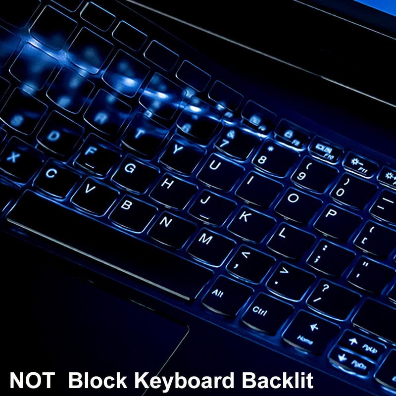 Raya غطاء جلد لوحة المفاتيح السيليكوني لجهاز Lenovo ideapad Slim3 و Slim5 بحجم 15.6 بوصة | غطاء لوحة مفاتيح ThinkBook 15 و Lenovo V15 (سيليكون شفاف) - Image 4