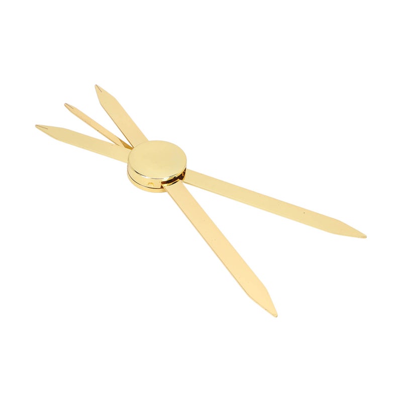 Compass Eyebrow Ruler Adjustable Accurate Positioning Stainless Steel Material Gold Compass Design Brow Measuring Tool - Image 3