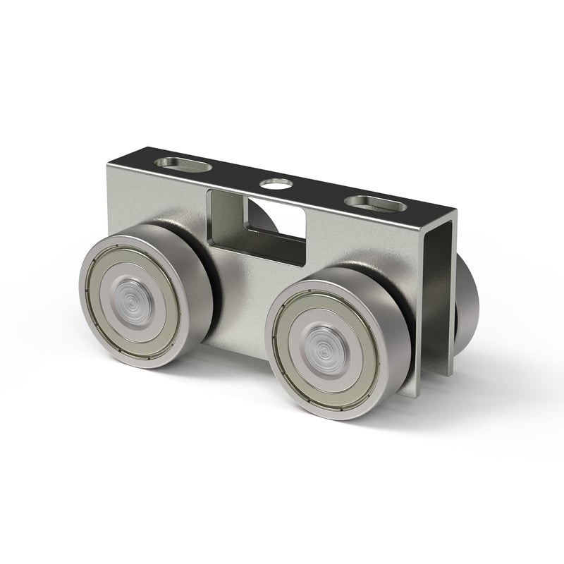 Hi Flame 4 Wheel Light Duty Trolley Assembly Roller Trolley Easy Bolt Installation for use with 1-5/8" Wide and All 1-5/8" or Taller Strut Channel (4) - Image 2