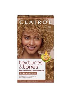 Textures & Tones Permanent Hair Dye 6G Honey Blonde Hair Color Pack Of 1