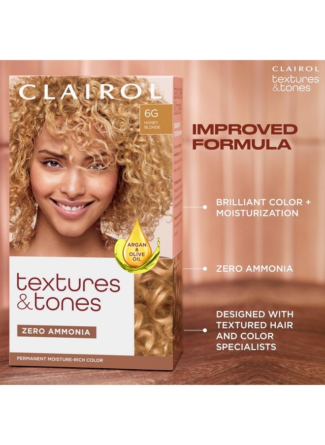 CLAIROL - Textures & Tones Permanent Hair Dye 6G Honey Blonde Hair Color Pack Of 1 - Image 1