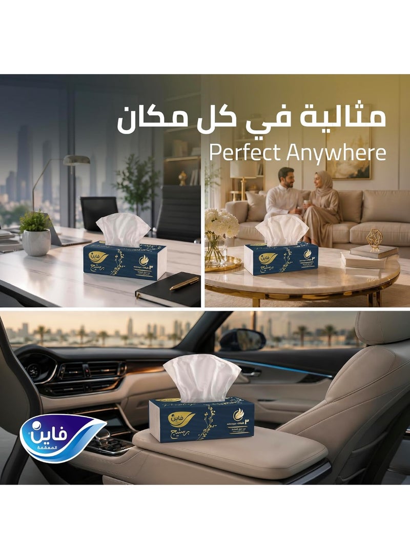 Fine Prestige Sterilized Facial Tissues – 3 Ply – 10 Packs × 330 Sheets – Velvety Softness - Image 3