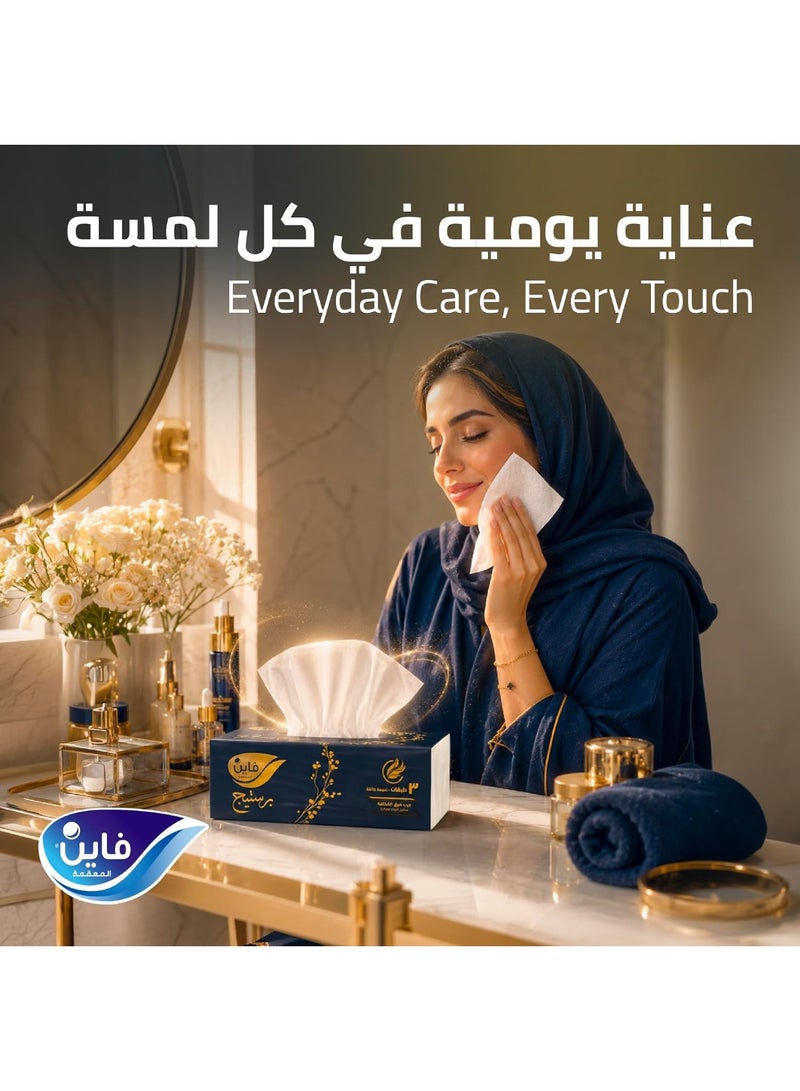 Fine Prestige Sterilized Facial Tissues – 3 Ply – 10 Packs × 330 Sheets – Velvety Softness - Image 5