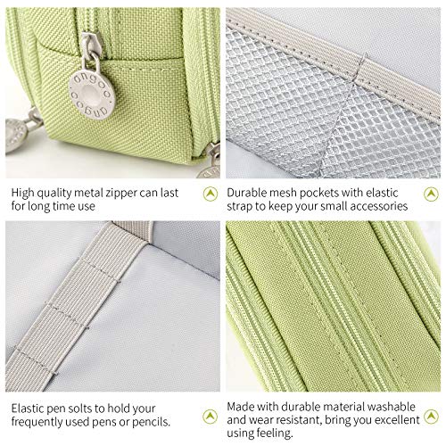 CICIMELON Large Capacity Pencil Case 3 Compartment Pouch Pen Bag for School Teen Girl Boy Men Women (Green) - Image 5