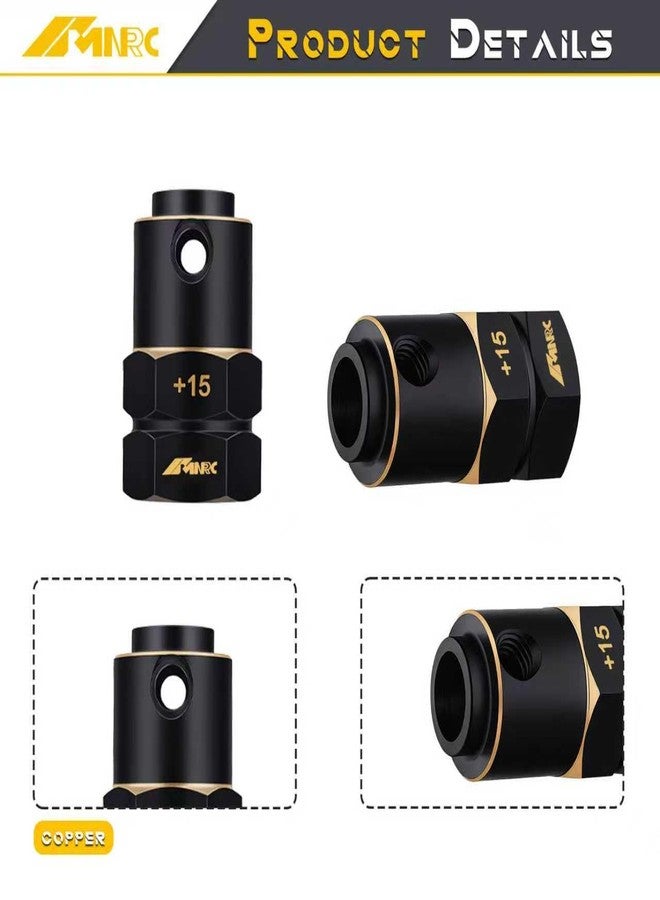 NMNRC Brass +15MM Wide Extension Length 20mm Wheel Hex Hub Spacers for Axial 1/10 TRX4 Series Upgrades Part - Image 5