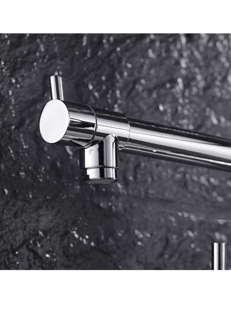 Yalin High Pressure Design Extendable Kitchen Mixer Sink Faucet With Pull-out Shower Head 360 ° Swivel Multi-function 2-lever Mixer Tap Kitchen Sink Faucet Spring Pumping Faucet  - Image 3