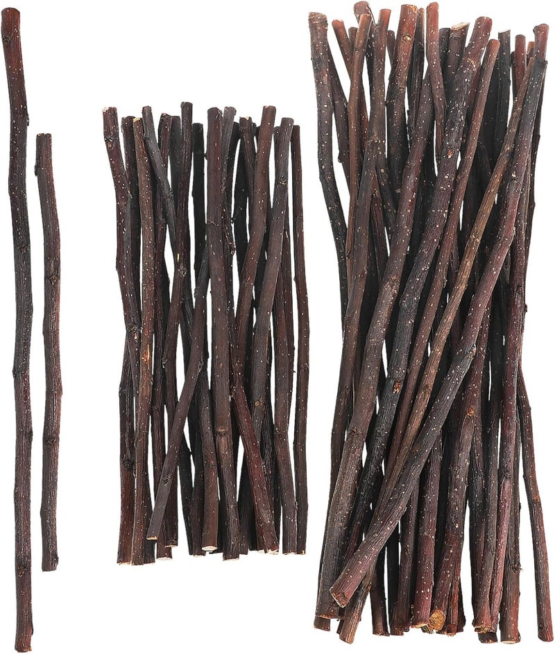 Healifty 50 Pcs Long Wood Craft Sticks Natural Wooden Twigs for DIY Crafts Photo Decorations Home Projects Smooth Surface Sturdy Wood Sticks with Mixed Lengths for Creative Arts - Image 1