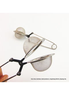 Stainless Steel Heart-shaped Tea Ball Strainer Five-star Tea Leach Bag Kitchen Utensils Infuser Clip-Color:4.5 Mesh Tea Clip 304 Material