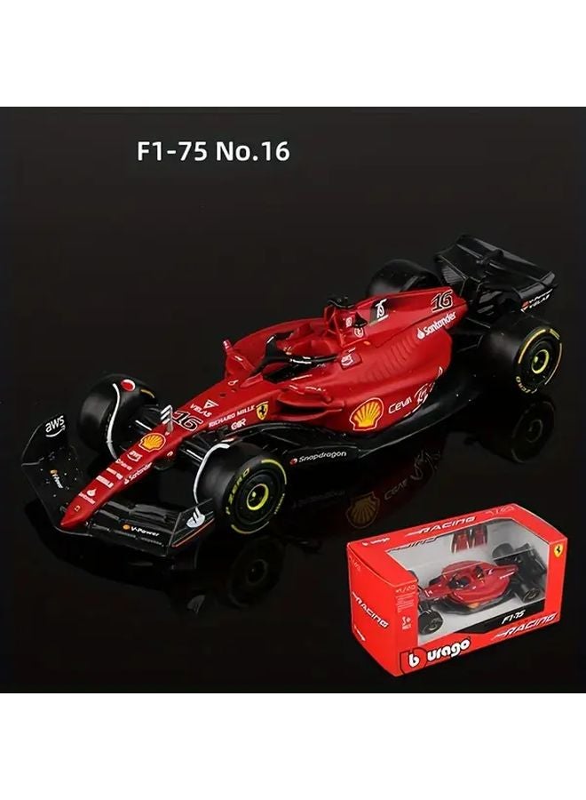 فيراري F1 75 رقم 16 مقياس 1:43 سيارة مصنوعة من السبائك المعدنية لعبة سباق قابلة للجمع - Image 4