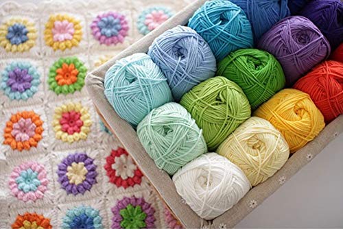 VANTOBEST 4 Rolls Cotton Blend Milk Yarn Fabric Wool Crochet Knitting Supplies Acrylic Crochet Yarn Soft Crochet Blend Milk Cotton Yarn Plain Knitting Wool for Handcrafts Jumpers Blankets Weaving (Grey) - Image 2