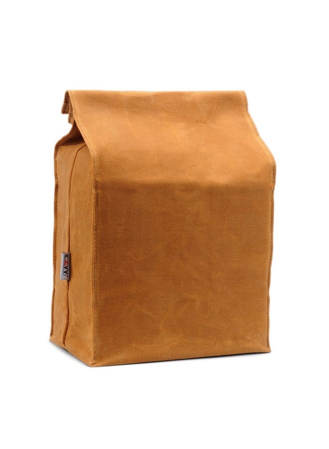 CZYY Waxed Canvas Lunch Bags Brown Paper Bag Styled - Classic Updated - Reusable and Washable, Worthbuy Lunch Box for Men & Women - Image 1