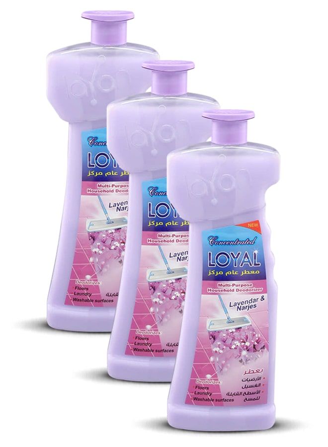loyal Multi-Purpose Household Deodorizer Concentrated Gel, Lavender & Narjes, 3x700ml - Image 2