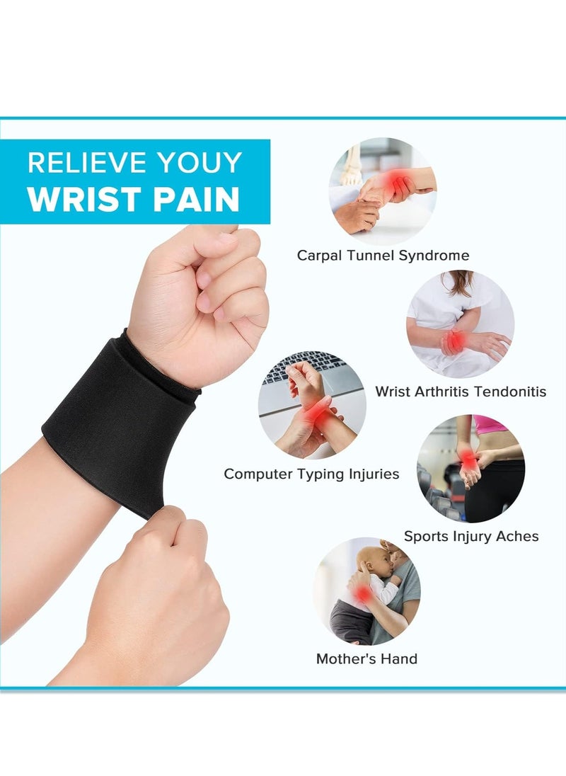 SYOSI - Wrist Ice Pack Wrap for Carpal Tunnel Relief, 2 Packs Hot&Cold Therapy Gel Cold Hand Injuries Compression Rheumatoid Arthritis, Tendinitis, Swelling, Bruises - Image 1