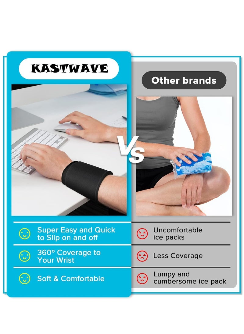 SYOSI - Wrist Ice Pack Wrap for Carpal Tunnel Relief, 2 Packs Hot&Cold Therapy Gel Cold Hand Injuries Compression Rheumatoid Arthritis, Tendinitis, Swelling, Bruises - Image 1