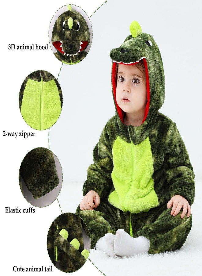 TONWHAR Infant And Toddler Halloween Cosplay Costume Kids' Animal Outfit Snowsuit(2-3T,Army) - Image 2
