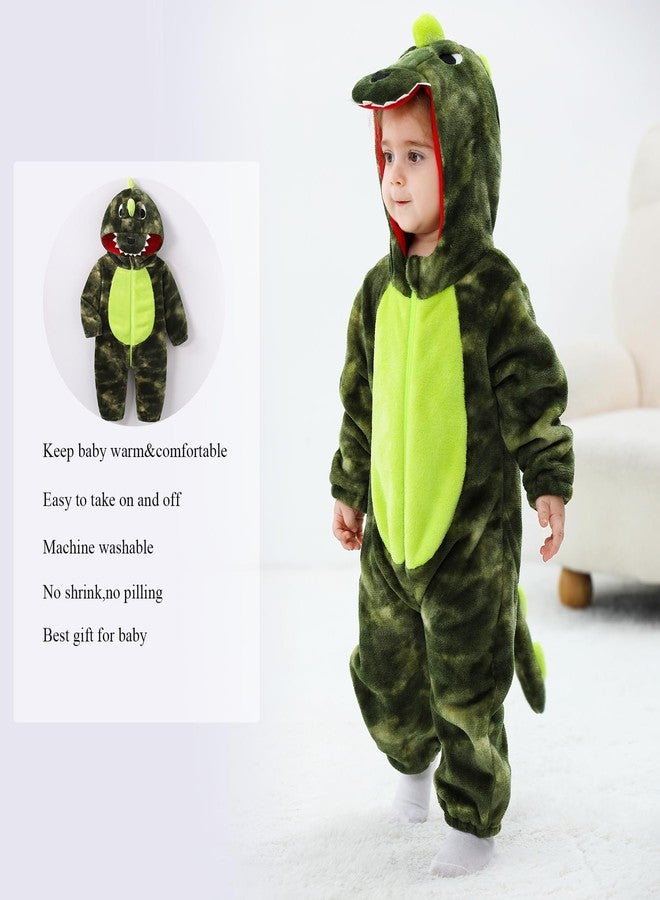 TONWHAR Infant And Toddler Halloween Cosplay Costume Kids' Animal Outfit Snowsuit(2-3T,Army) - Image 4