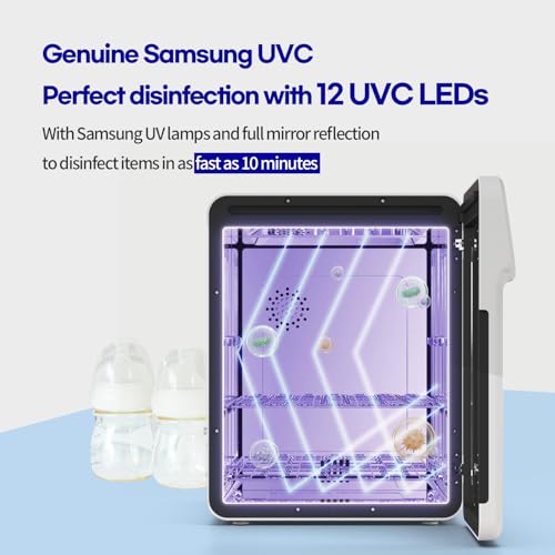 Hubdic HubiBaby 4-in-1 UVC Cleaner and Dryer for Baby Bottles XL Large Inner Capacity Multifunctional Smart Control with Bluetooth APP - Image 4